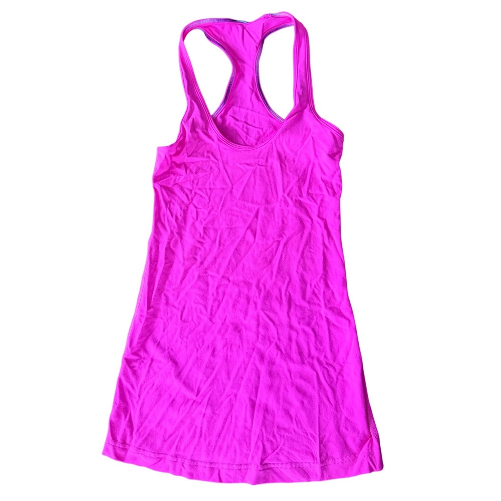 Lululemon Hot Pink Racerback Tank Top  Size 4 Athletic Yoga Workout Running Top